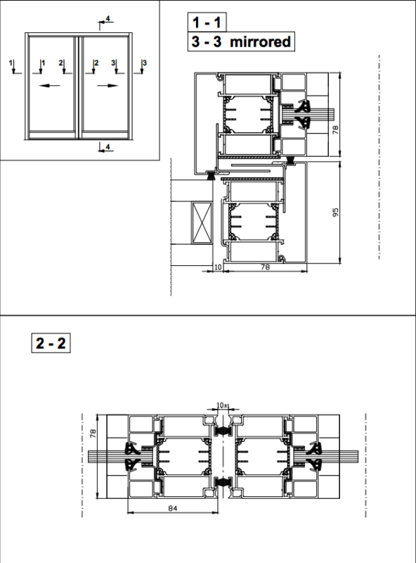 B15 - Double sliding door